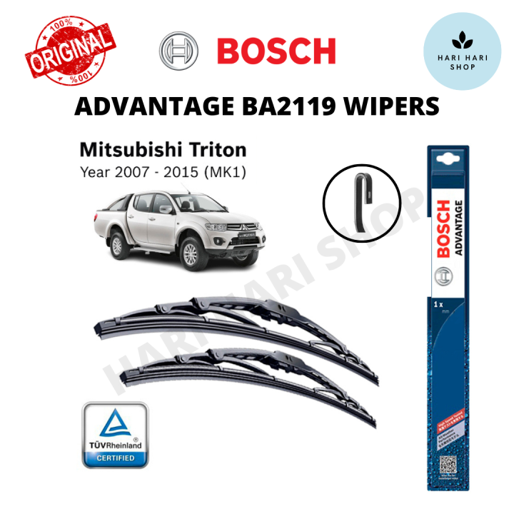 Original Bosch Advantage Ba U Hook Wiper Set For Mitsubishi