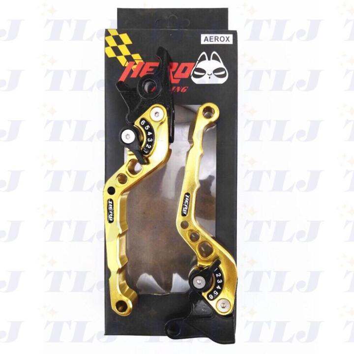 Tlj Yamaha Aerox Brake Lever Full Alloy Gold Lazada Ph