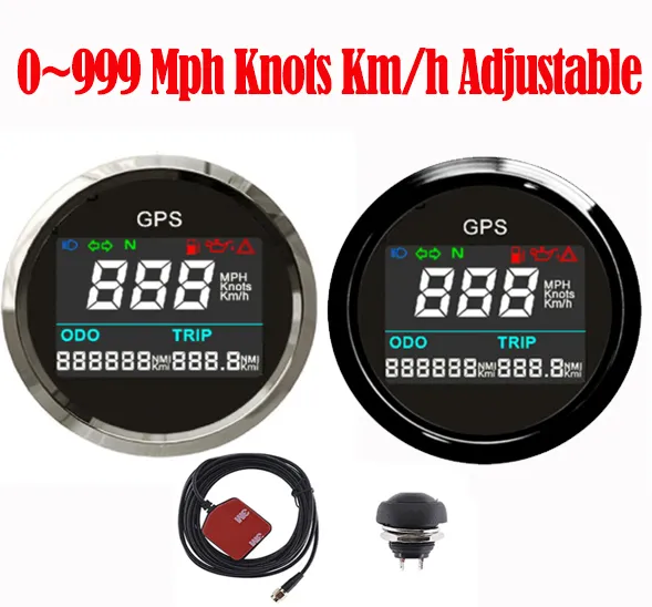 Mm Digital Gps Tachometer Tacho Speedometer Odometer Lcd Speed Gauge