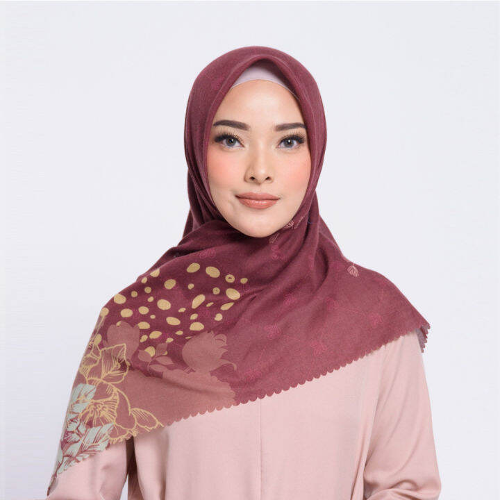 Zm Zaskia Mecca Jola Scarf Kerudung Segi Empat Wangi Water Splash