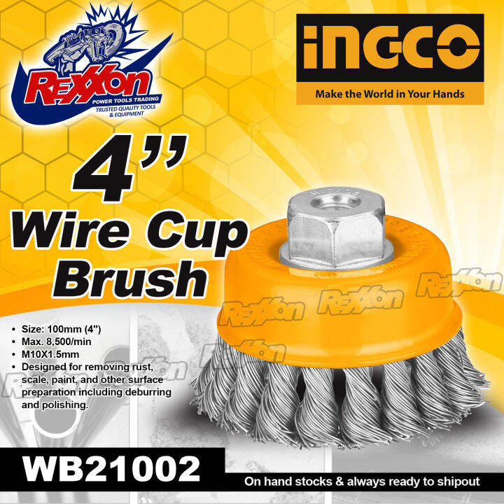 INGCO 4 100mm Wire Cup Brush WB21002 Rexxon Power Tools Trading