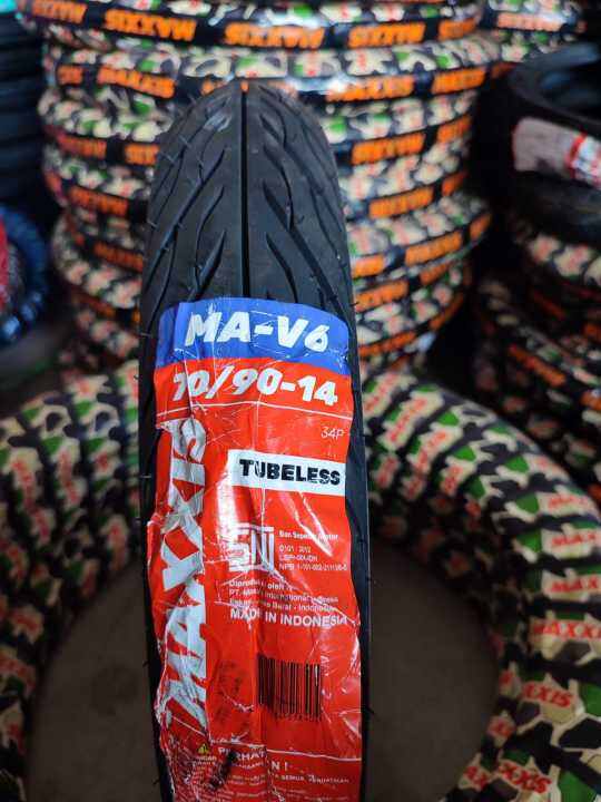 Maxxis Ban Luar 70 90 14 Ma V6 Tubeless Ban SNI Lazada Indonesia