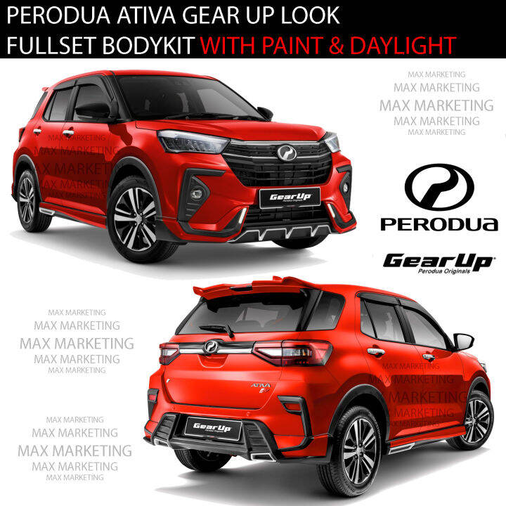 Perodua Ativa Gear Up Look Abs Fullset Bodykit With Paint Gu Abs