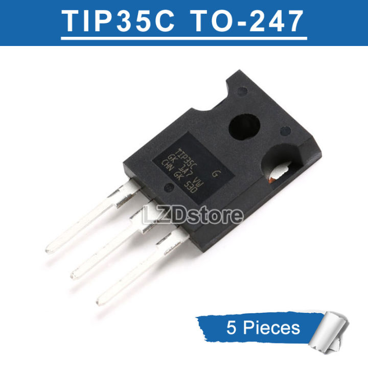 5pcs TIP35C TO 247 TIP35 TIP35CW TO 247 25A 100V NPN Darlington Power