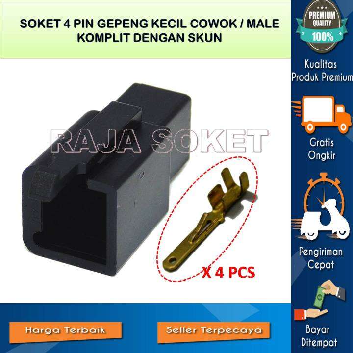 Isi Set Soket Socket Connector Konektor Motor Kabel Pin Kecil