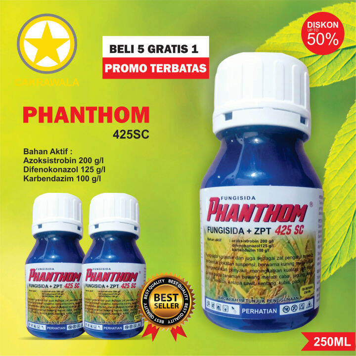 FUNGISIDA PHANTHOM 425 SC 250ml Bahan Aktif Azoksistrobin 200 G L