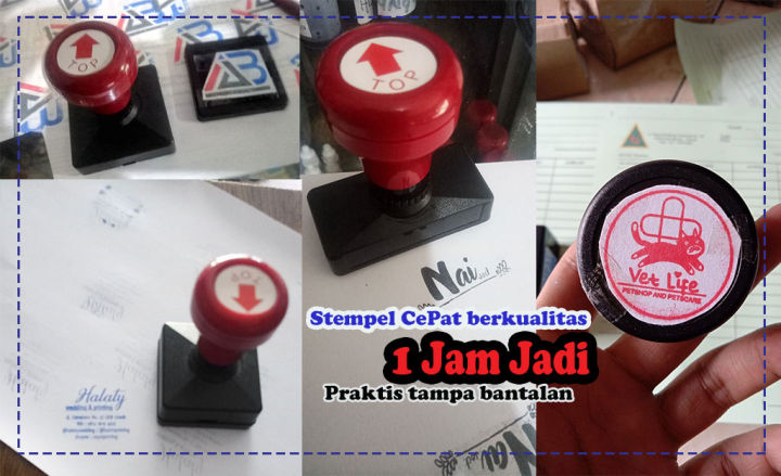 Stempel Perusahaan Logo Nama Tandatangan Lunas Stample Flash Stemple