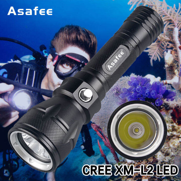 Diving Flashlight Asafee Scuba Diving Cree Xm L Led Diving Flashlight