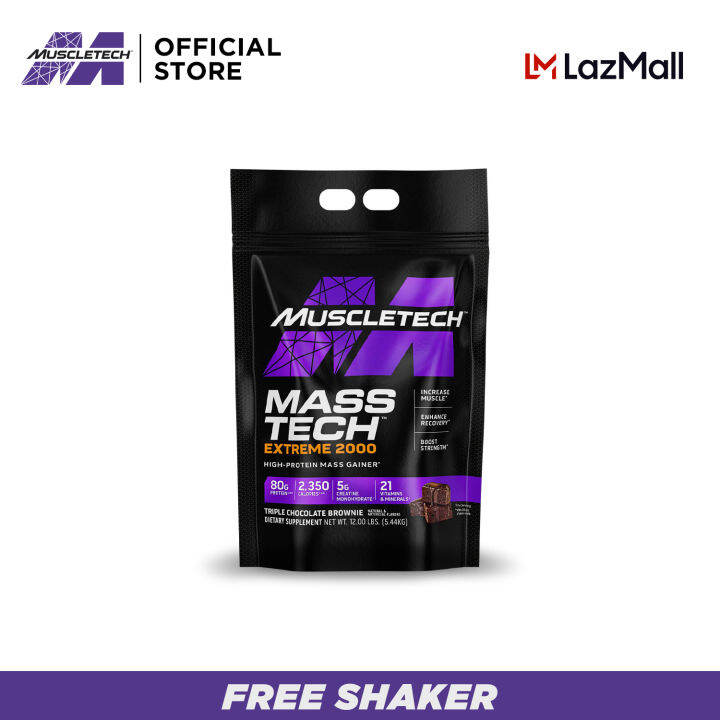 Muscletech Masstech Extreme 2000 12lbs 10 Serve FREE Shaker Lazada PH