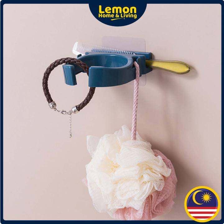 Ready Stock Lemon Hair Dryer Holder Punch Free Wall Bathroom Hair