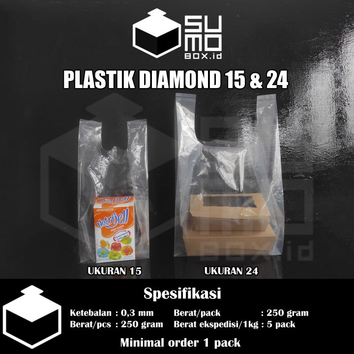 Kresek Pe Bening Diamond Ukuran Tebal Gr Kantong Plastik