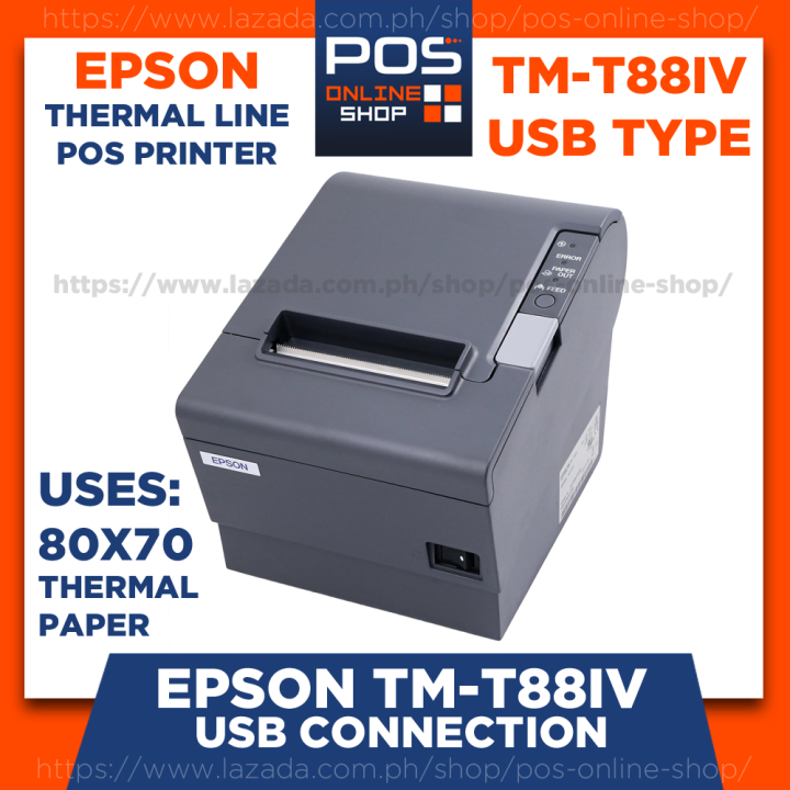 Epson Tm T Iv Thermal Pos Receipt Printer Usb Connection Only Lazada Ph