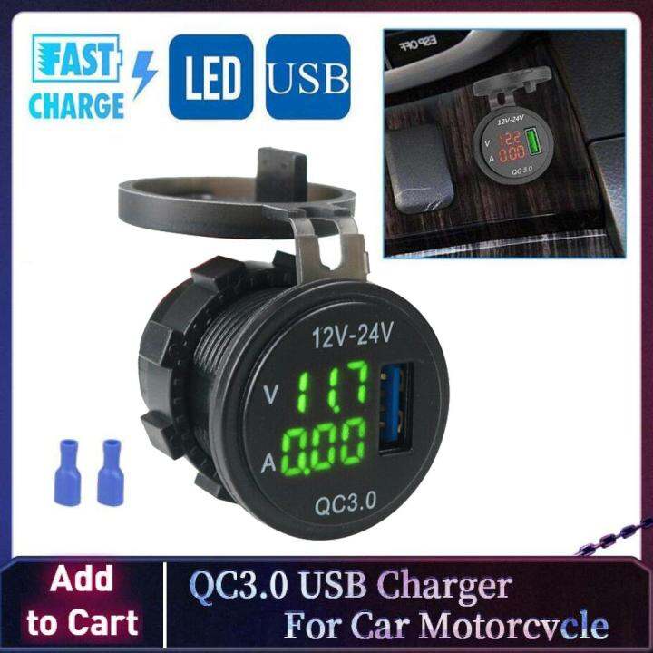 Baitao Pengisi Daya Usb Sepeda Motor Qc Pengisian Daya Cepat V A