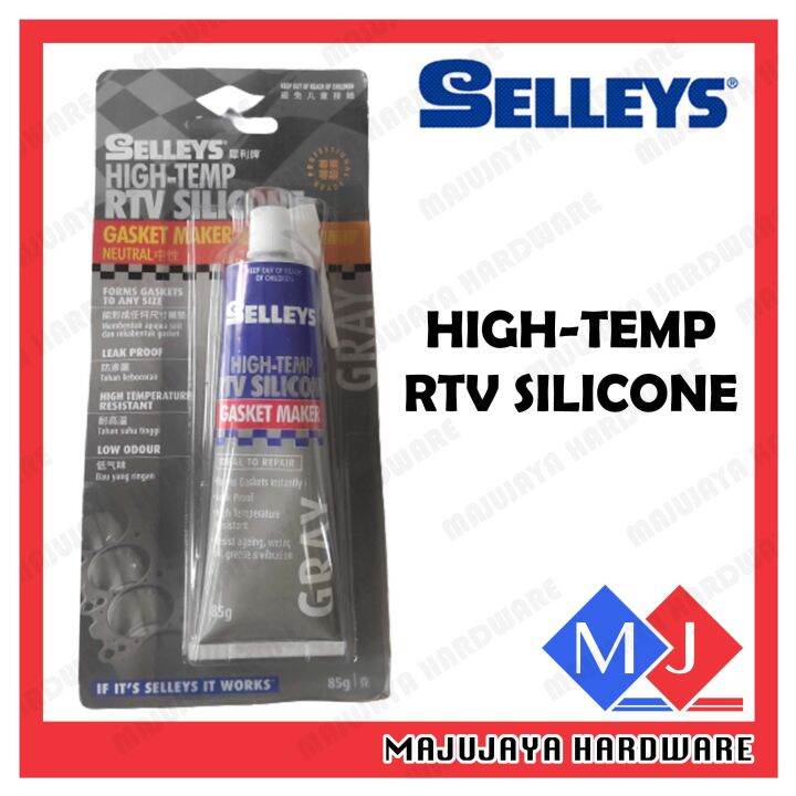 SELLEYS High Tem RTV Silicone Gum Gasket Maker Grey Wet Area Seal