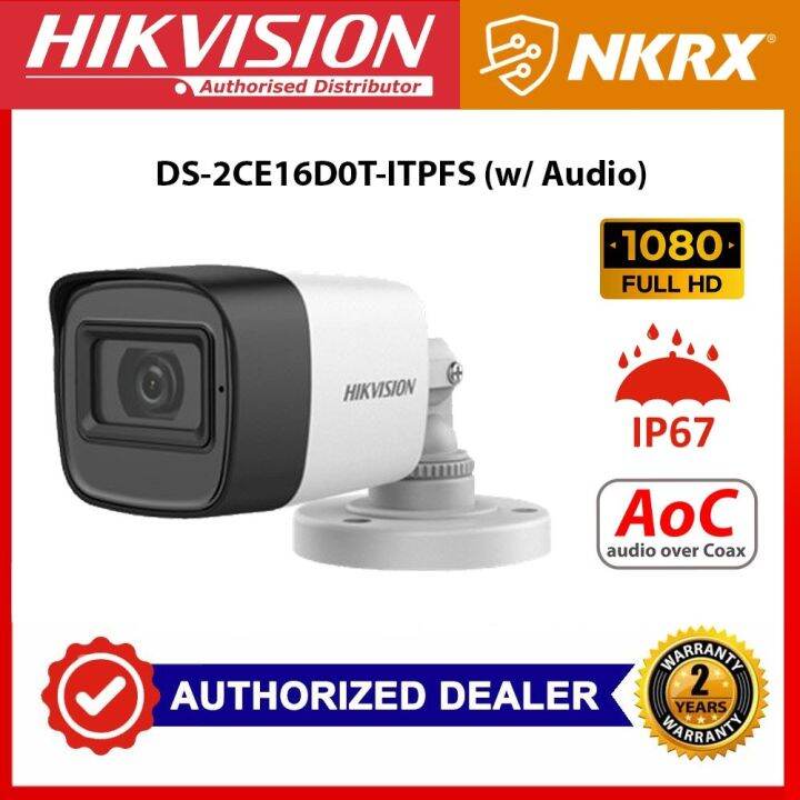 Hikvision Ds Ce D T Itpfs Mp Audio Over Coax P Hd Cctv Ir Bullet