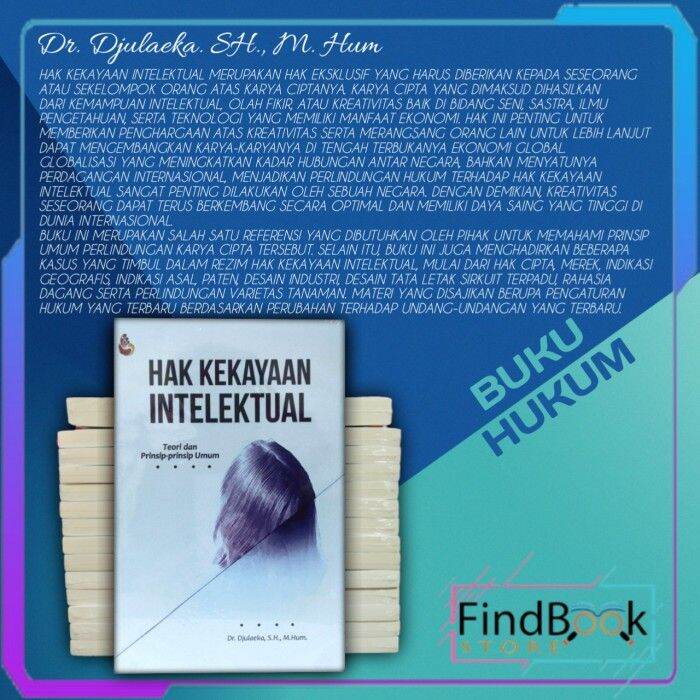 Buku Hukum Hak Kekayaan Intelektual Teori Dan Prinsip Prinsip Umum