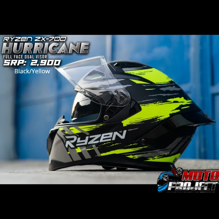 RYZEN ZX 700 Hurricane Dual Visor Full Face Helmet Lazada PH