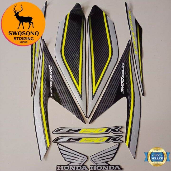 Striping Decal Polet Sticker Honda Cb R Cb R Hitam Lis