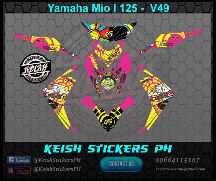 YAMAHA MIO I 125 DECAL KIT V49 Lazada PH