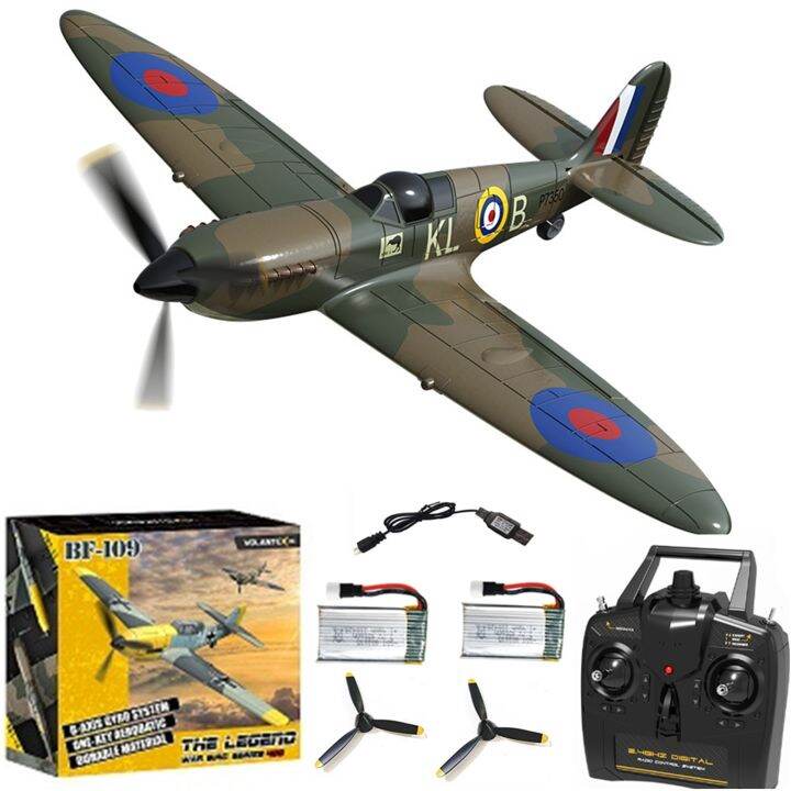 LZ Volantex Spitfire Avião RC 2 4G 4CH Avião de Controle Remoto EPP