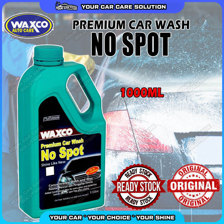 FREE CLOTH Waxco Premium Car Wash No Spot Up To 50 Wash 1000ml 1