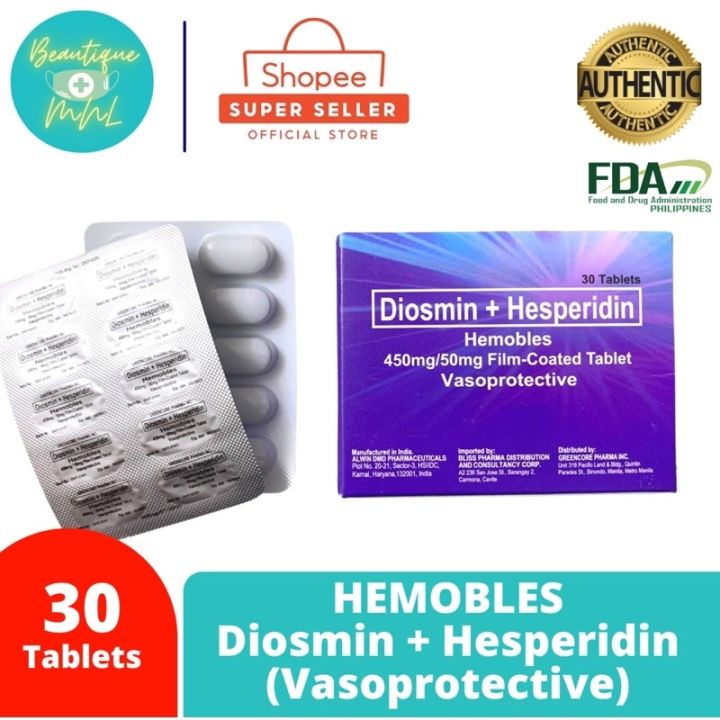 Hemobles Diosmin Hesperidin Mg Mg Film Coated Tablet