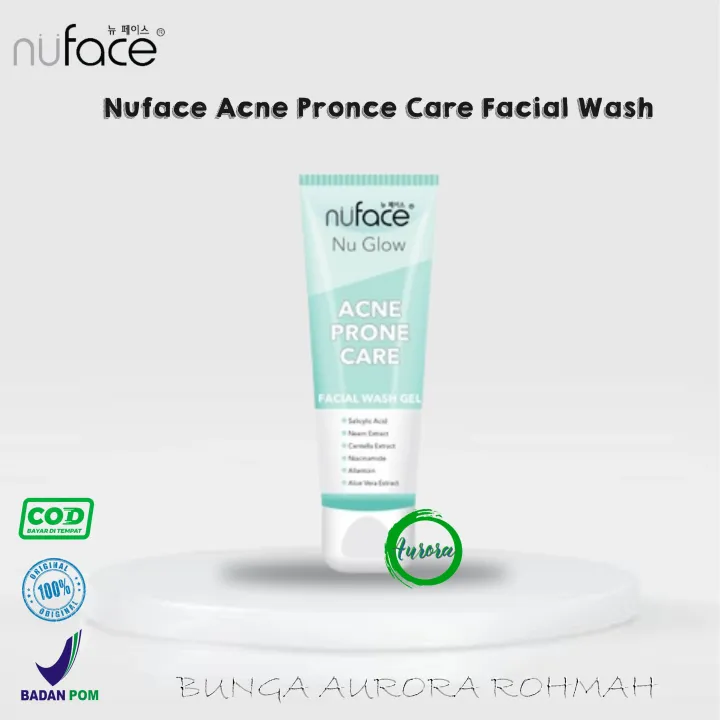 Nuface Nu Glow Liquid Acne Prone Care Facial Wash Gel 80gr Lazada