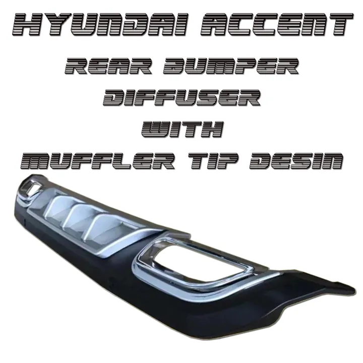 Hyundai Accent Rear Diffuser With Dual Twin Exhaust Muffler