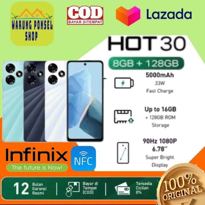 Infinix Hot 30 NFC RAM 16 8 8 128GB Smartphone Android 100 Original