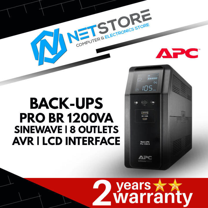 Apc Back Ups Pro Br Va Sinewave Outlets Avr Lcd Interface