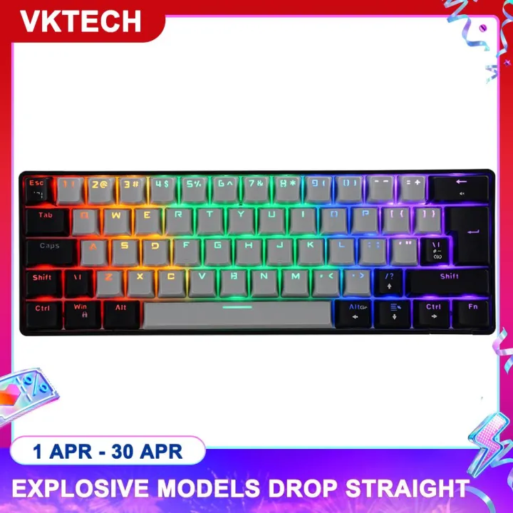 Vktech Keys Nkro Wired Keyboard Gaming Computer Office Mechanical