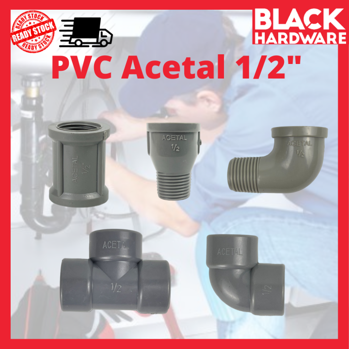 Black Hardware Pvc Acetal Mm Socket Elbow Pipe Tank Connector Hose