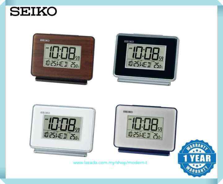 New Original Seiko Digital Table Alarm Clock Quartz Qhl Jam Meja