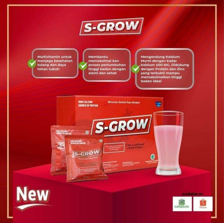 S Grow Sgrow Peninggi Badan Ori Super Grow Up Susu Kalsium Penambah