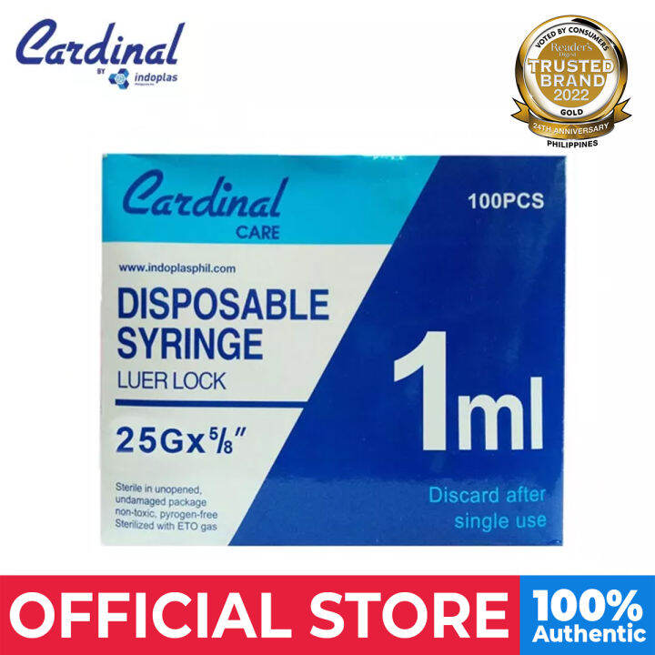 Indoplas G Cardinal Care Disposable Syringe Luer Slip Ml Box Of