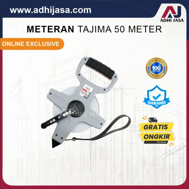 Meteran Baja Tajima 50 Meter Measuring Lazada Indonesia