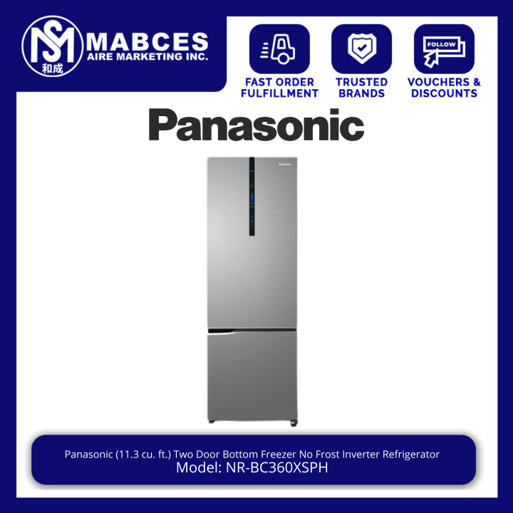 Panasonic 11 3 Cu Ft Two Door Bottom Freezer No Frost Inverter