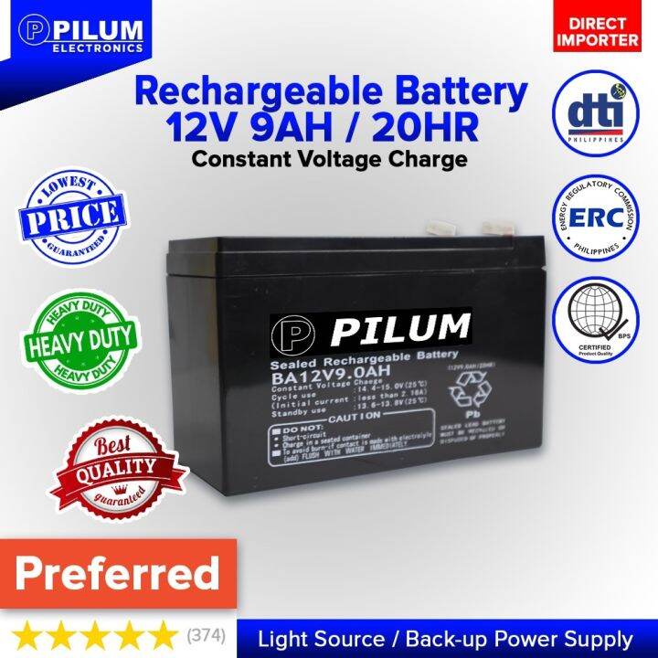 12V 9AH 20HR UPS Sealed Rechargeable Lead Acid Battery 12 VOLTS 9