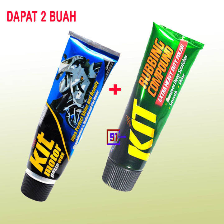 Paket Kit Paste Wax Metallic Pengkilap Body Motor Cat Metalik Kit