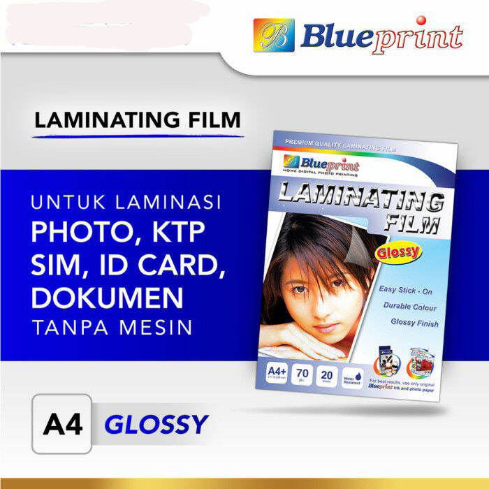 Blueprint Laminating Glossy Film BP GFA455 A4 20 Sheet 70um