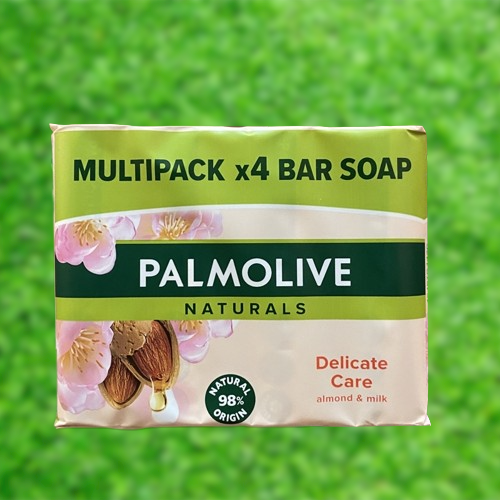 PALMOLIVE NATURALS Delicate Care Almond And Milk Soap Bar 4 Bars X