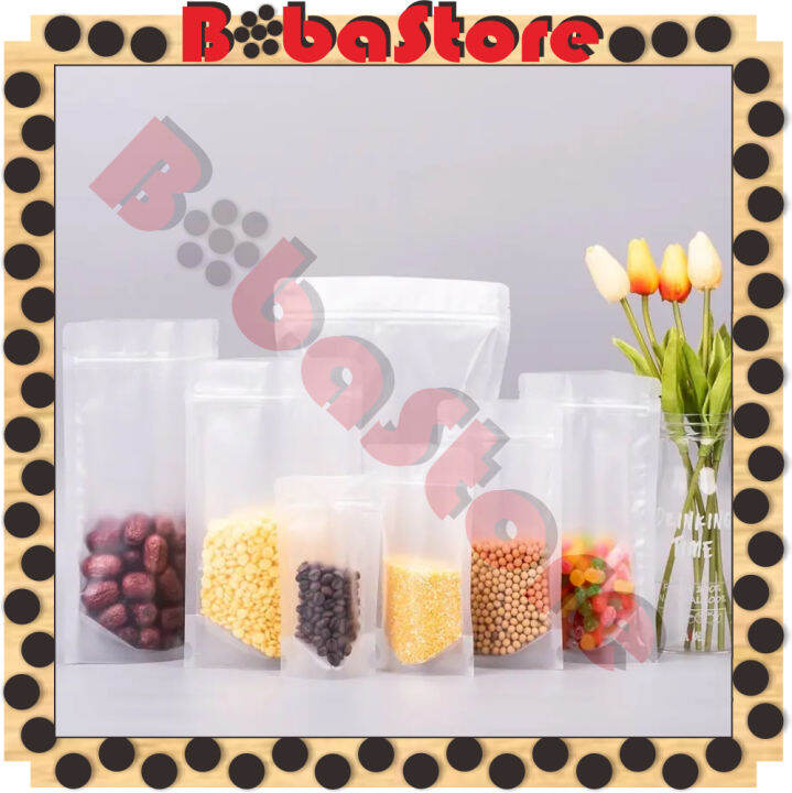 Bobastore Plastik Standing Pouch Bening Buram Ziplock Zipper Bag