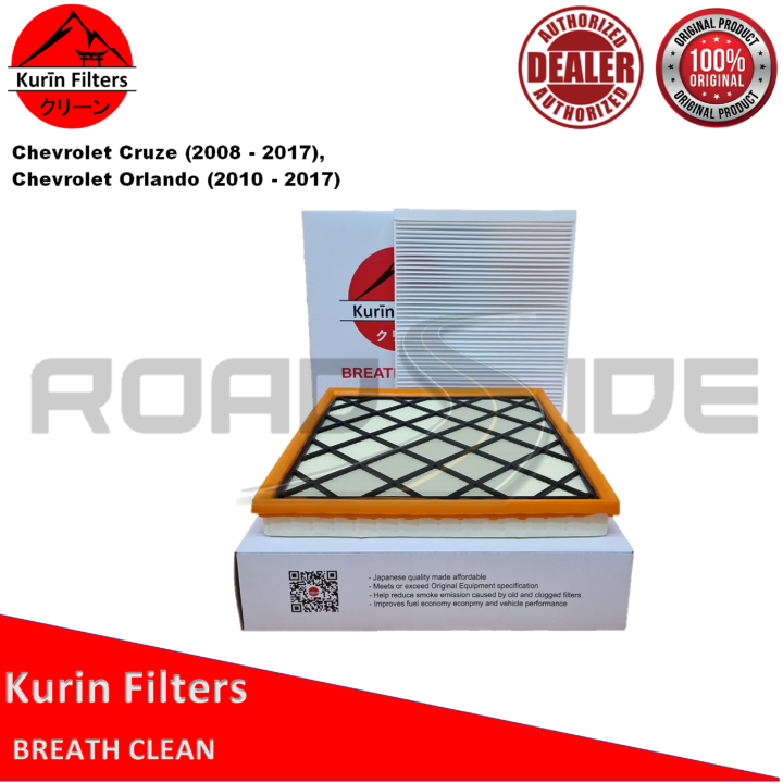 Kurin Combo Filters Air Cabin For Chevrolet Cruze And