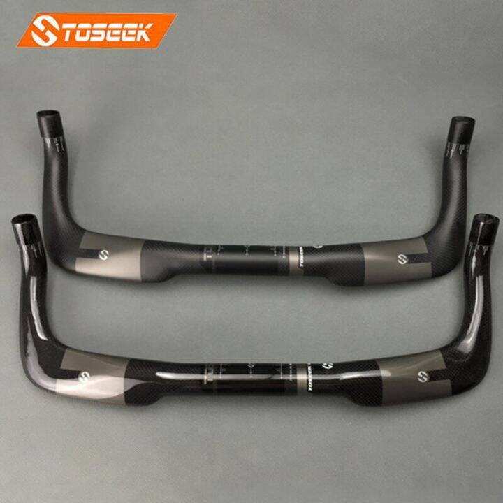 Toseek Carbon Fiber Handlebar Mm Road Bike Bent Bar Racing Cycling