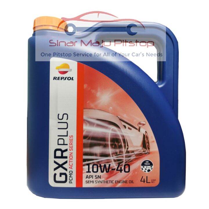 Repsol GXR PLUS 10W 40 API SN Semi Synthetic Original Pelumas Oli