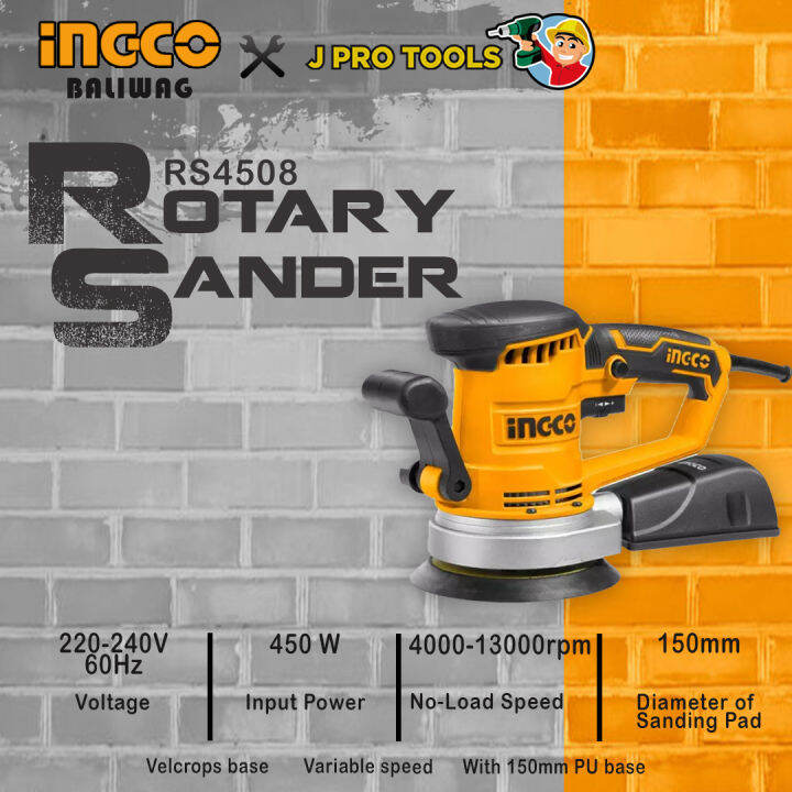 INGCO Rotary Sander 450W RS4508 Lazada PH