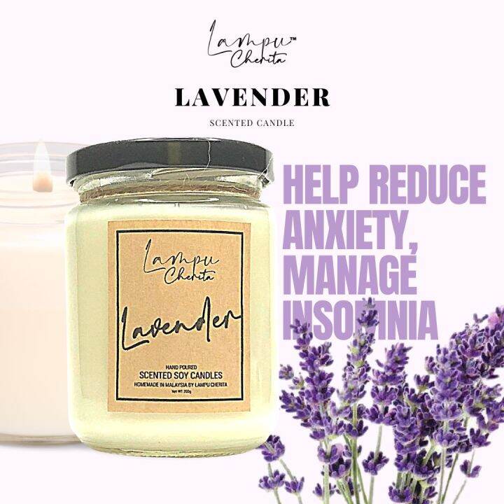 Lampu Cherita Scented Soy Candle Lavender Ml Lilin Wangi Buatan