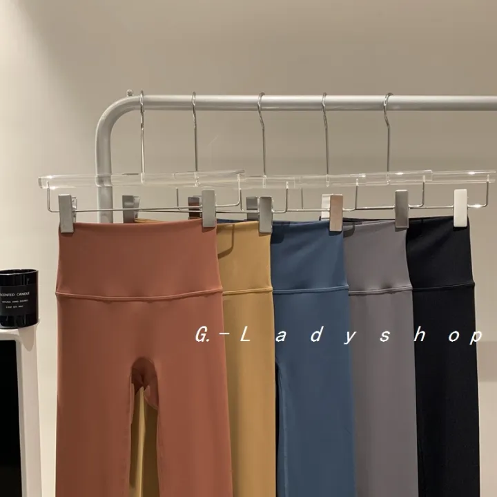 Lulu ฤดใบไมรวงใหมส Legging กางเกงโยคะเอวสง Nude ฟตเนสกางเกงกฬา2022ญปนและเกาหลใต