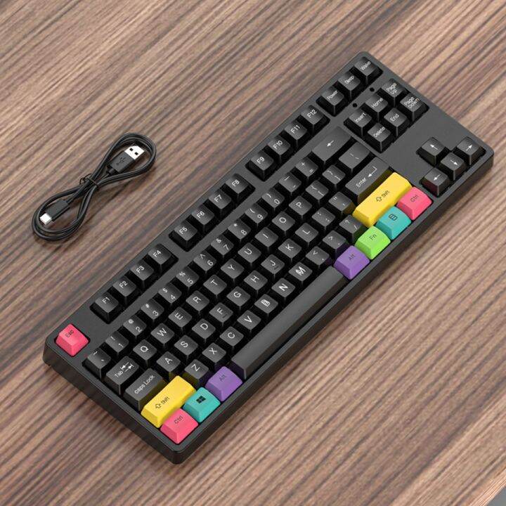 Key Mechanical Keyboard Usb Wired Led Backlit Axis Gaming Mechanical