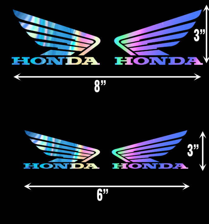 Honda Wing Cut Out Vinyl Sticker Weatherproof For Motorcycle Car